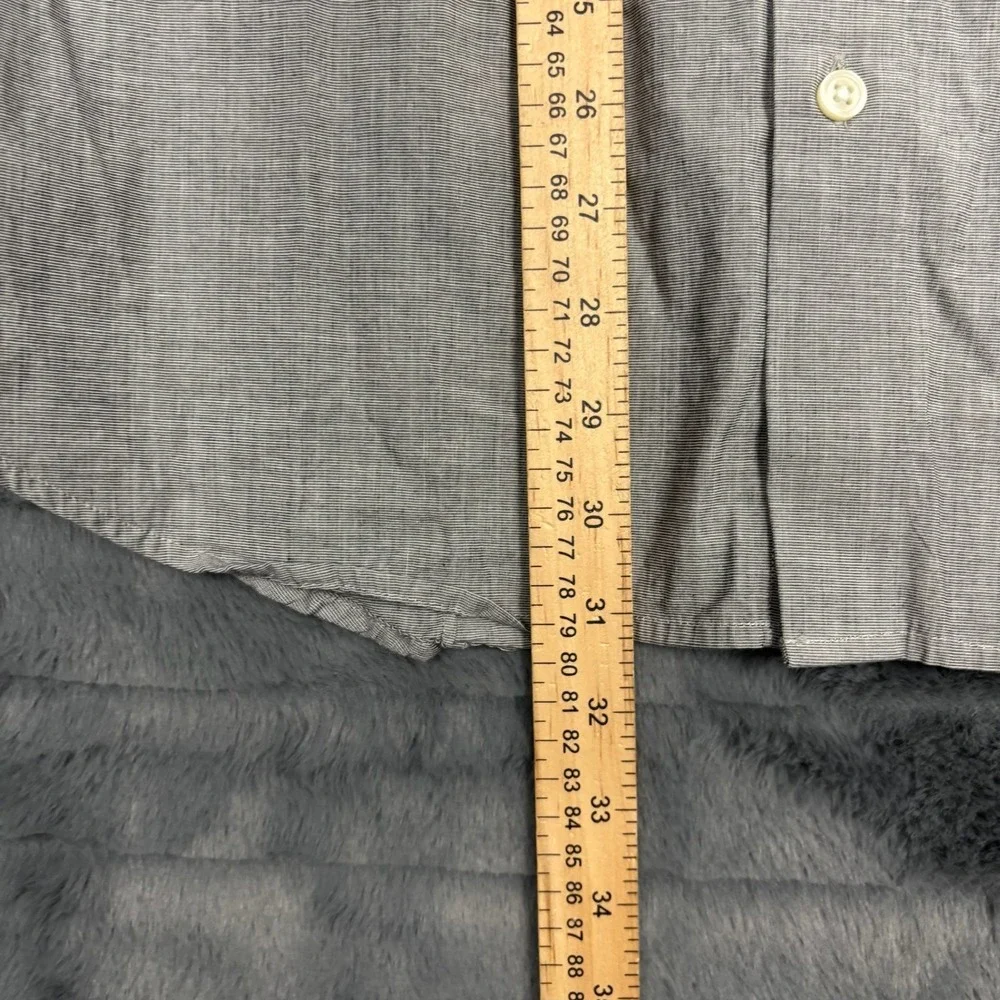 Banana Republic Mens XL Gray Stretch Tailored Slim Fit Button Down Shirt 8088